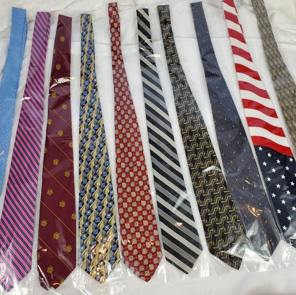 Mens ties lot of 10 JS Blank Express patriotic